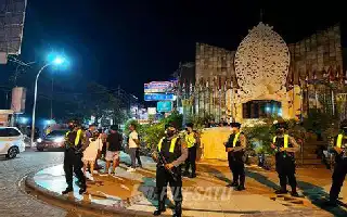 Ciptakan Kondusivitas, Polsek Kuta Utara Gelar Patroli Rutin di Kawasan Hiburan Malam Canggu