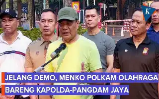 Hanya Berjarak 1 Km dari Lokasi Demo DPR, Menko Djamari Olahraga Bersama Kapolda dan Pangdam Jaya di GBK